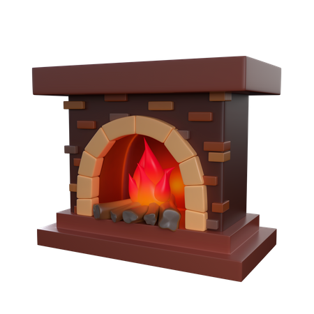 Cheminée  3D Icon