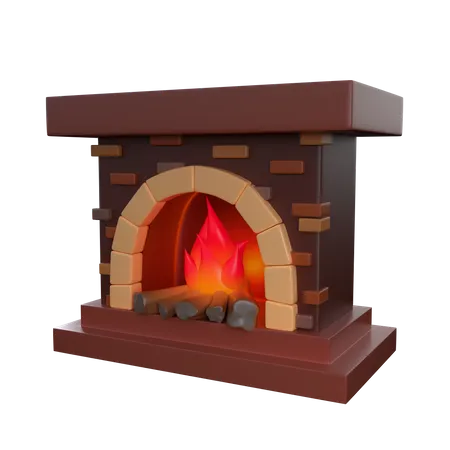 Cheminée  3D Icon