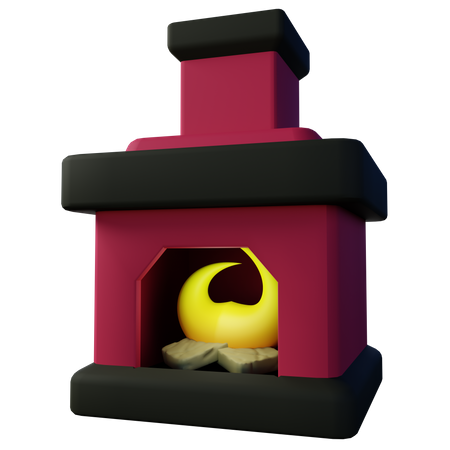 Cheminée  3D Icon