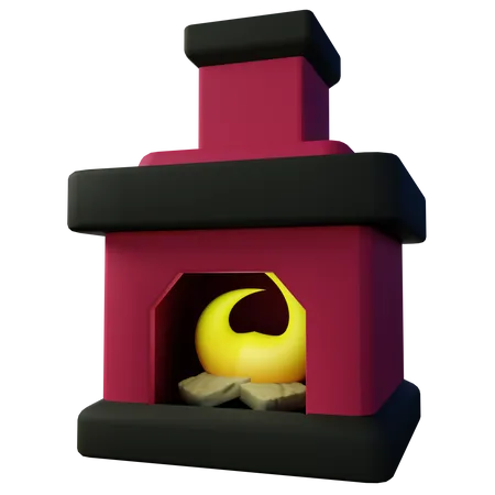 Cheminée  3D Icon