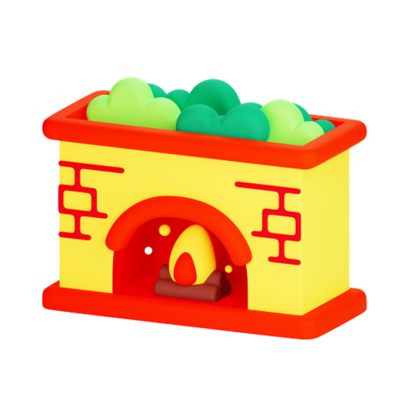 Cheminée  3D Icon