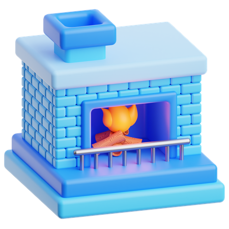 Cheminée  3D Icon