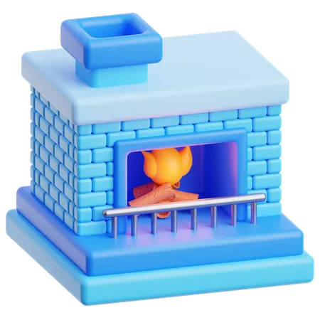 Cheminée  3D Icon