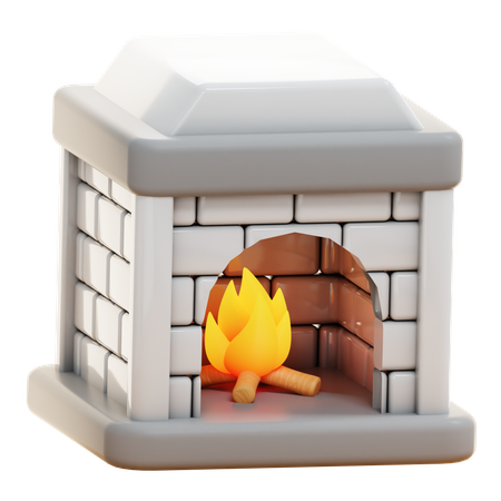 Cheminée  3D Icon