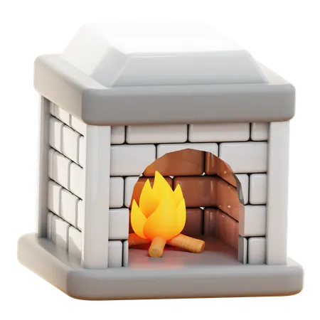 Cheminée  3D Icon