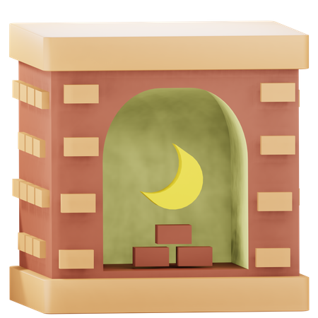 Cheminée  3D Icon