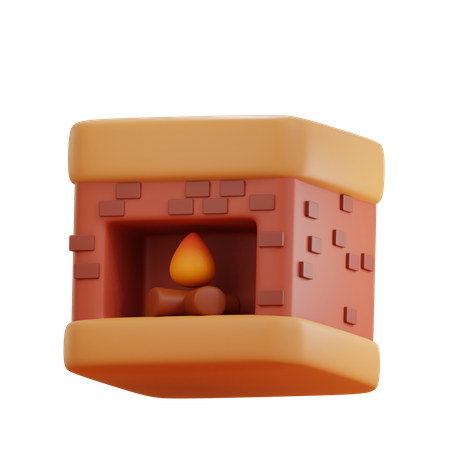 Cheminée  3D Icon