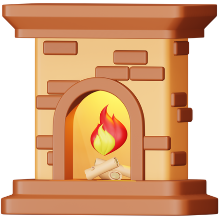 Cheminée  3D Icon