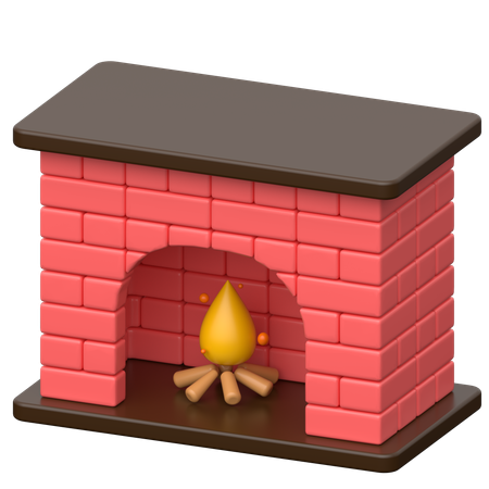 Cheminée  3D Icon