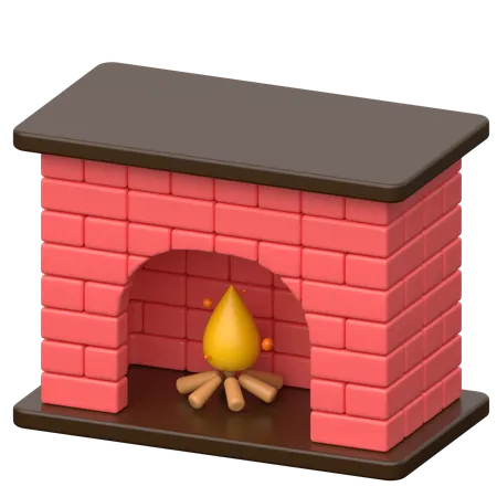 Cheminée  3D Icon