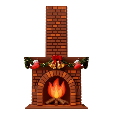 Cheminée de Noël  3D Icon