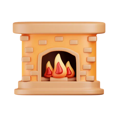 Cheminée de Noël  3D Icon