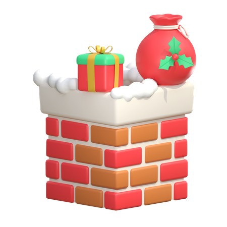 Cheminée de Noël  3D Icon