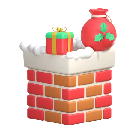 Cheminée de Noël  3D Icon