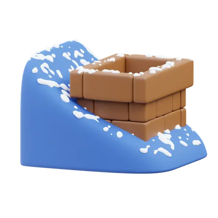 Cheminée d'hiver  3D Icon