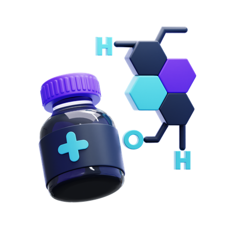 Chemisches Molekül  3D Icon