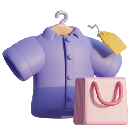 Chemise et sac  3D Icon