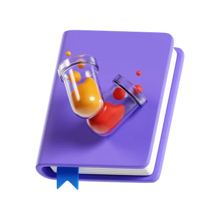 化学の本  3D Icon