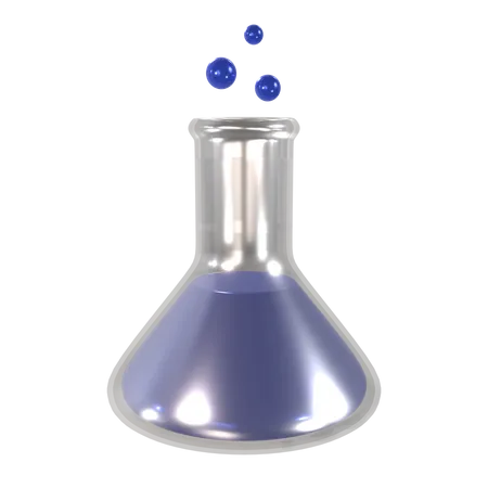 Chemistry Flask Education 3 D Icon Render 3D Icon