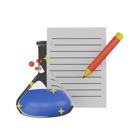 Chemistry Research Report  3D Icon