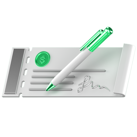 Cheque  3D Icon
