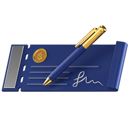 Cheque  3D Icon