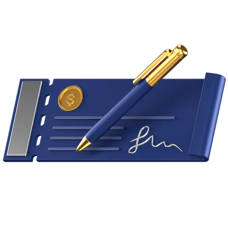 Cheque  3D Icon