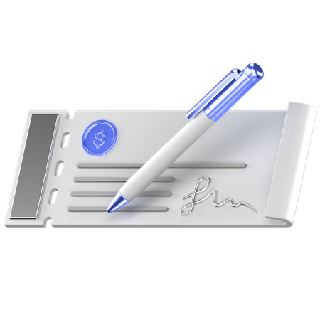 Cheque  3D Icon