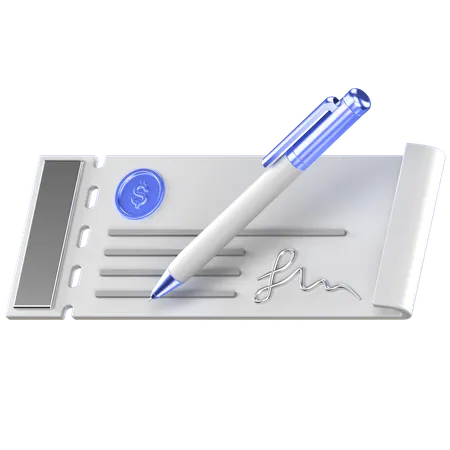 Cheque  3D Icon