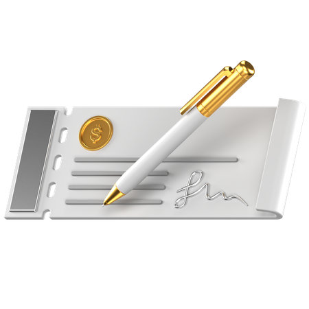 Cheque  3D Icon