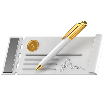 Cheque  3D Icon