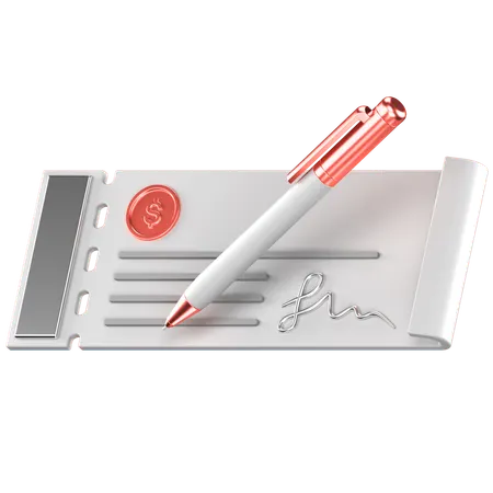 Cheque  3D Icon