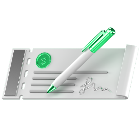 Cheque  3D Icon