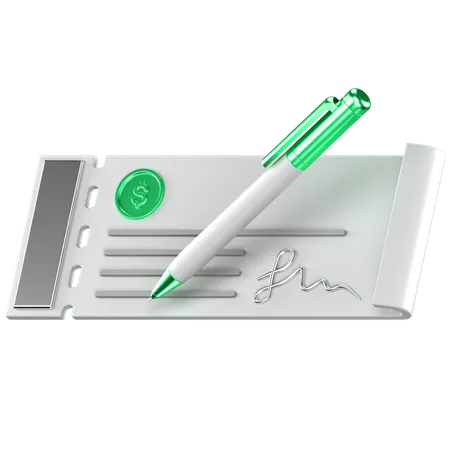 Cheque  3D Icon