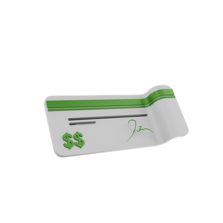 Cheque  3D Icon