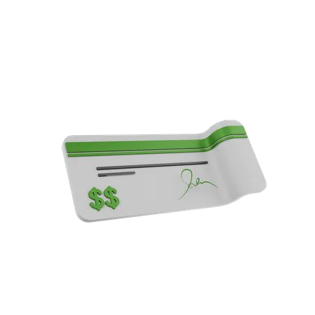 Cheque  3D Icon