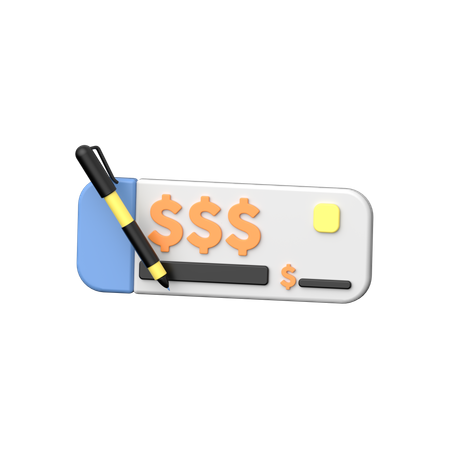 Cheque  3D Icon