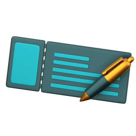 Cheque  3D Icon