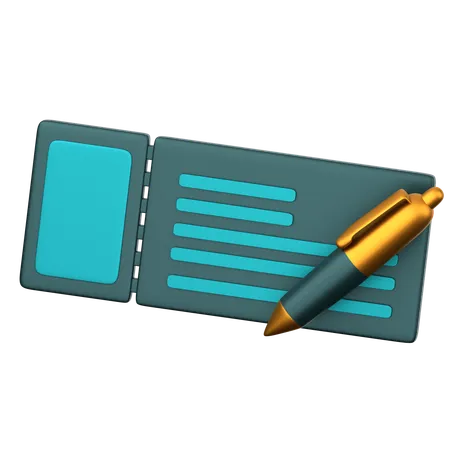 Cheque  3D Icon