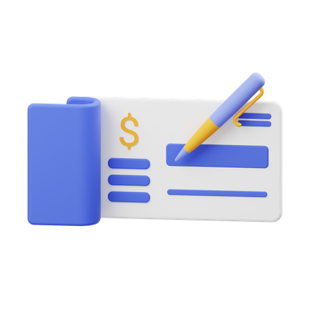 Cheque  3D Icon