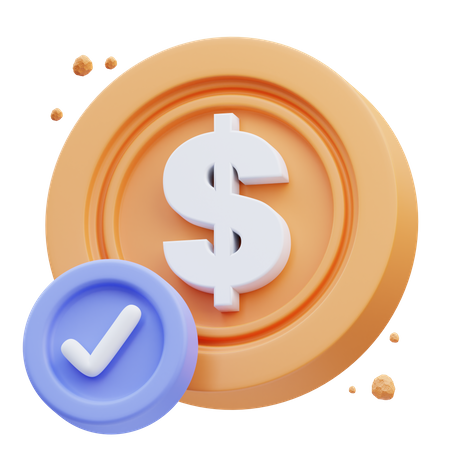 Chèque d'argent  3D Icon