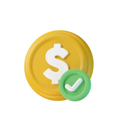 Chèque d'argent  3D Icon