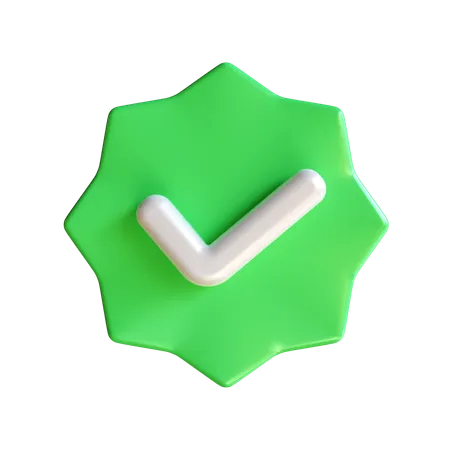 Chèque, insigne  3D Icon