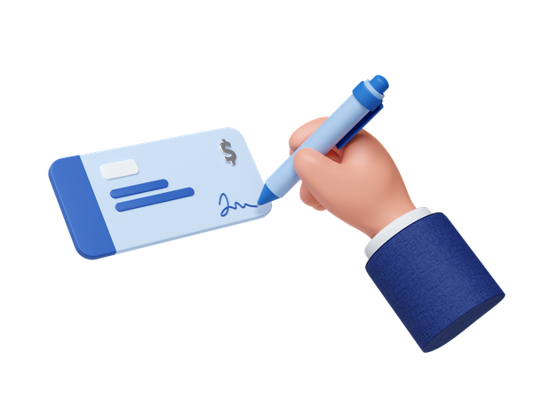 Cheque bancario  3D Icon