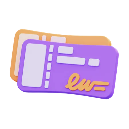 Cheque bancario  3D Icon