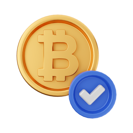 Vérifier le bitcoin  3D Icon