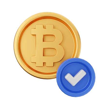 Vérifier le bitcoin  3D Icon