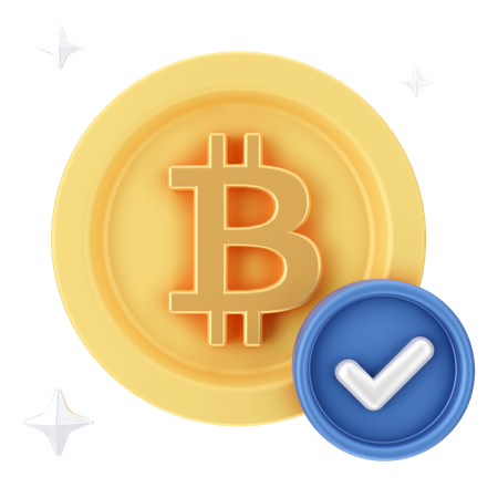 Vérifier le bitcoin  3D Icon