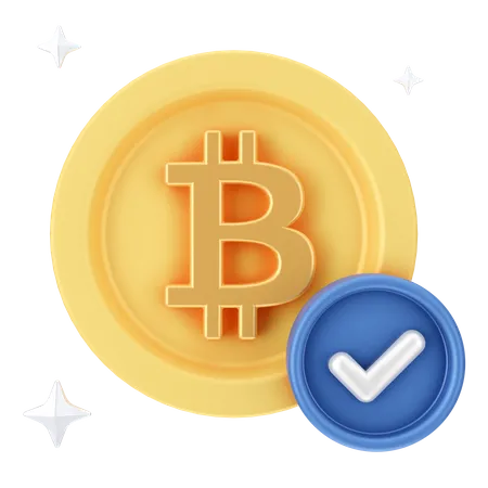 Vérifier le bitcoin  3D Icon