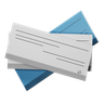 cheque-book emoji 3d